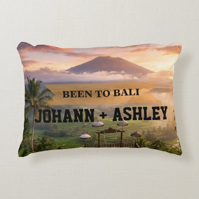 Bali Indonesia Travel Souvenir Throw Pillow Prydnadskudde (Framsidan)