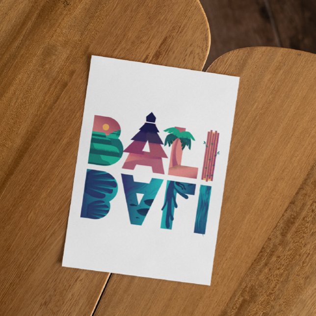 Bali Indonesia Travel Vykort (Bali travel postcard)