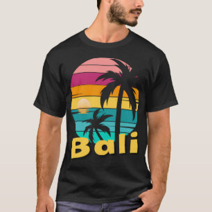 Bali Indonesia - Vintage Tropical Sunset Bali Para T Shirt