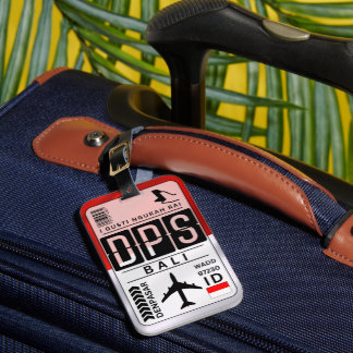 Bali Indonesien DPS flygplats kod Bagagebricka