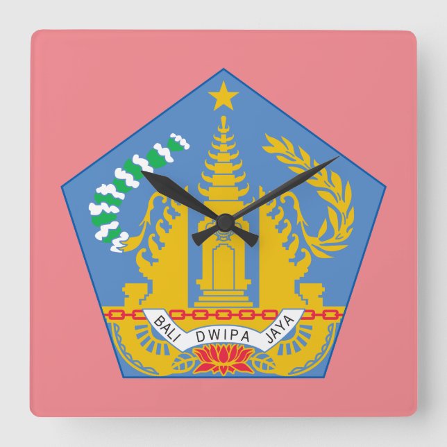 Bali, Indonesien (Lesser Sunda Islands) Fyrkantig Klocka (Framsida)