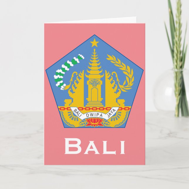 Bali, Indonesien (Lesser Sunda Islands) Kort (Framsida)