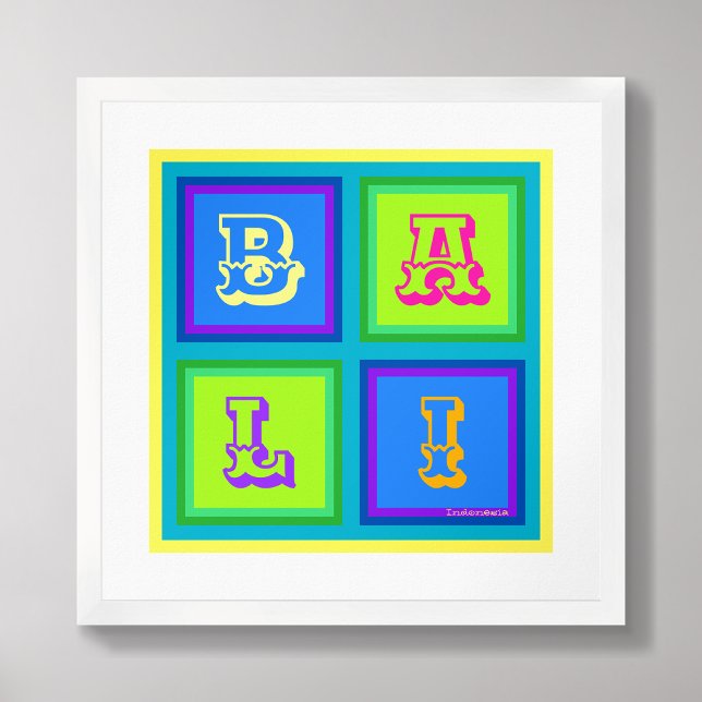 Bali Indonesien Poster modern färgbelagd väggkonst (Skapare uppladdad)