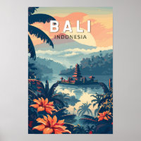 Bali Indonesien Resa Konst Vintage