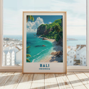 Bali Indonesien Reseposter Väggkonst