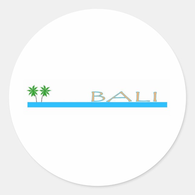 Bali, Indonesien Runt Klistermärke (Framsida)