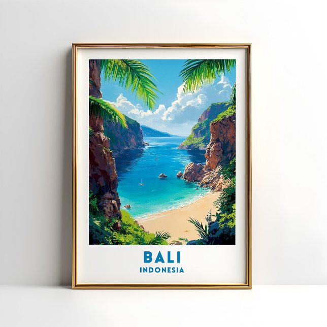 Bali Indonesien Strand Resa Poster Konst (Skapare uppladdad)