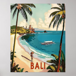 Bali, Indonesiens Vintage Poster