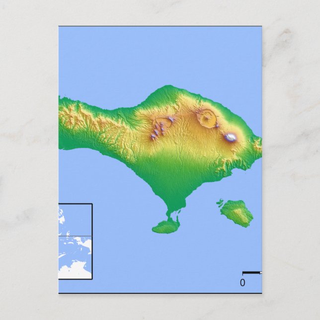Bali Karta Vykort (Framsida)