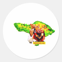 Bali Kartong Barong Mask Kulturellt Arvdekal