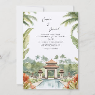 Bali Landskaps Destination Bröllop Inbjudningar