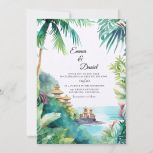 Bali Landskaps Destination Bröllop Inbjudningar