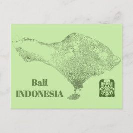 Bali Map Vykort