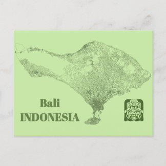 Bali Map Vykort
