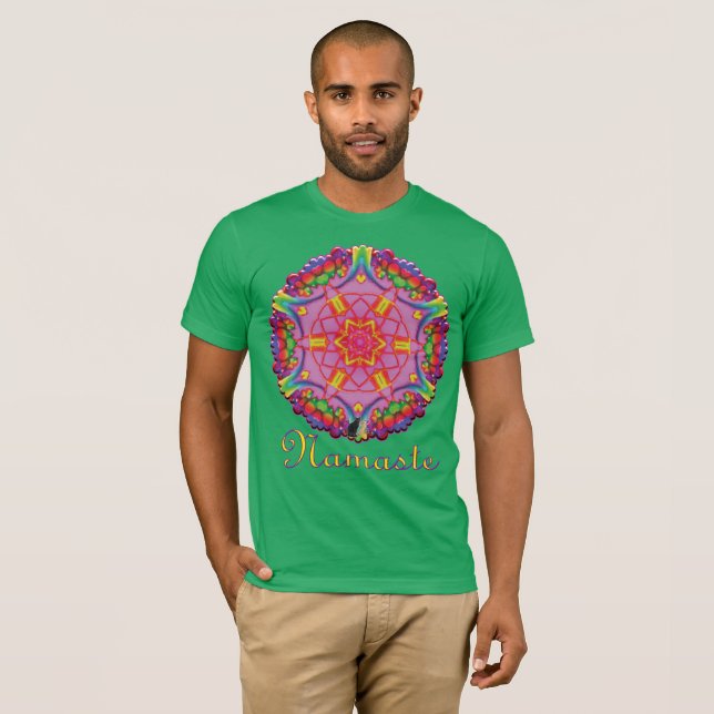 Bali Namaste Kaleidoscope T-shirt (Hel framsida)