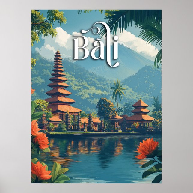 Bali Paradise: Majestic Mount Meru Poster (Framsidan)