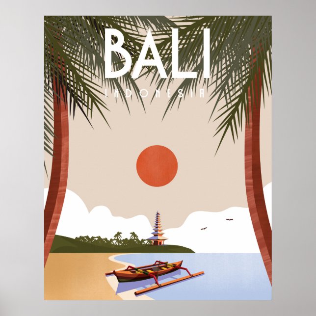 Bali-reseaffisch Poster (Framsidan)