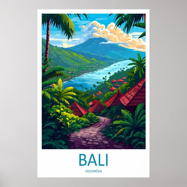 Bali Resemålning Väggkonst Bali Vägghängande Hem (Framsidan)