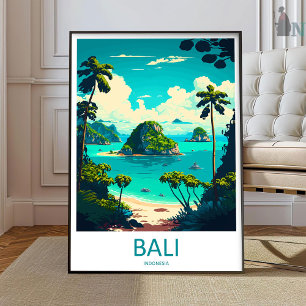 Bali Resemålning Väggkonst Bali Vägghängande Hem