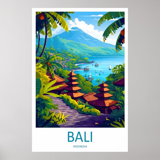 Bali Resemålning Väggkonst Bali Vägghängning Hem (Framsidan)