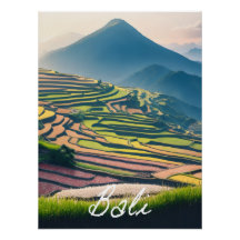 Bali Rice Terraces Travel Poster