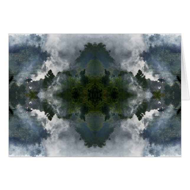 Bali risfält hälsningskort (Framsidan Horizontal)