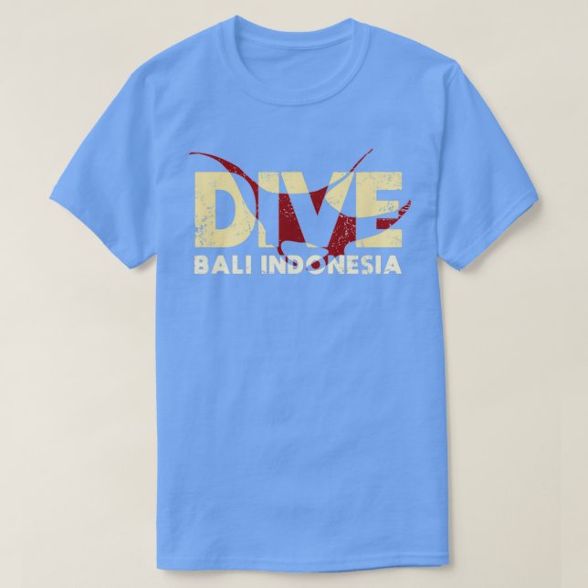 Bali Scuba Dive Manta Ray Diving T Shirt (Design framsida)