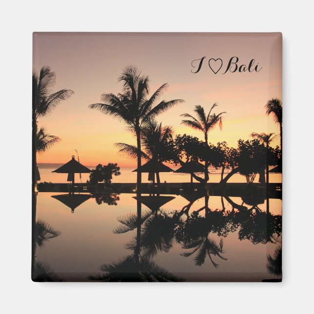 Bali Sonnenuntergang Magnet (Framsidan)