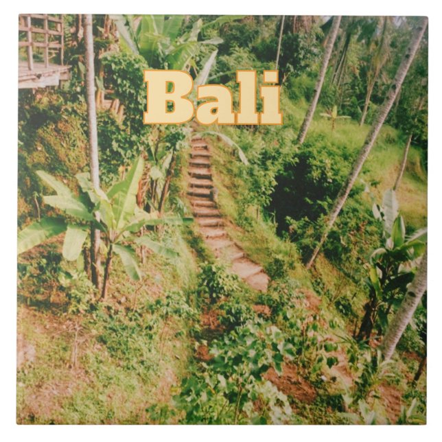 Bali Souvenir Flexibelt Foto Magnet Kakelplatta (Framsidan)