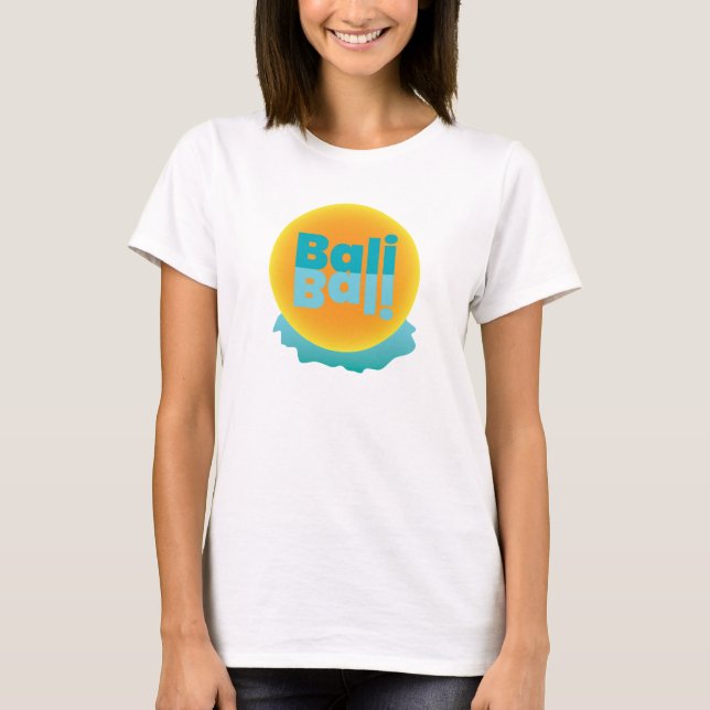 Bali, Souvenir, Sunset, Tropical, Vacation T Shirt (Framsida)