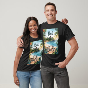 Bali-strand med cykel - Tropisk resa  T Shirt