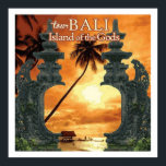 Bali Sunset Art Deco Vintage resor Reklam Poster<br><div class="desc">Reproduktion av originalet av reseaffisch för att främja turism till Bali Indonesien med en fantastisk solnedgång, som digitalt återställs efter konstnärens gottfinnande. Perfekt för din hemmaväxlare. Ram skulle det och det skulle göra en vacker dekoration i stil i ett pub, kafé, restaurang, hemteater, kontor eller den. Från extra, liten till...</div>