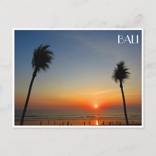 bali sunset vykort (Framsida)