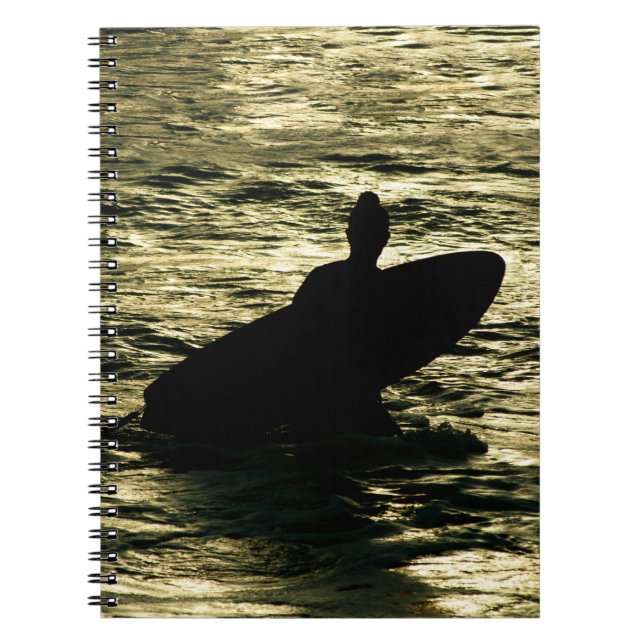 Bali Surfer Golden Hour Spiral Notebook Anteckningsbok (Framsidan)