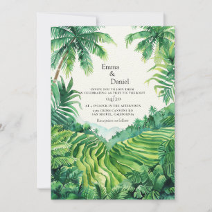 Bali Tegalalang Landscape Destination Wedding Inbjudningar