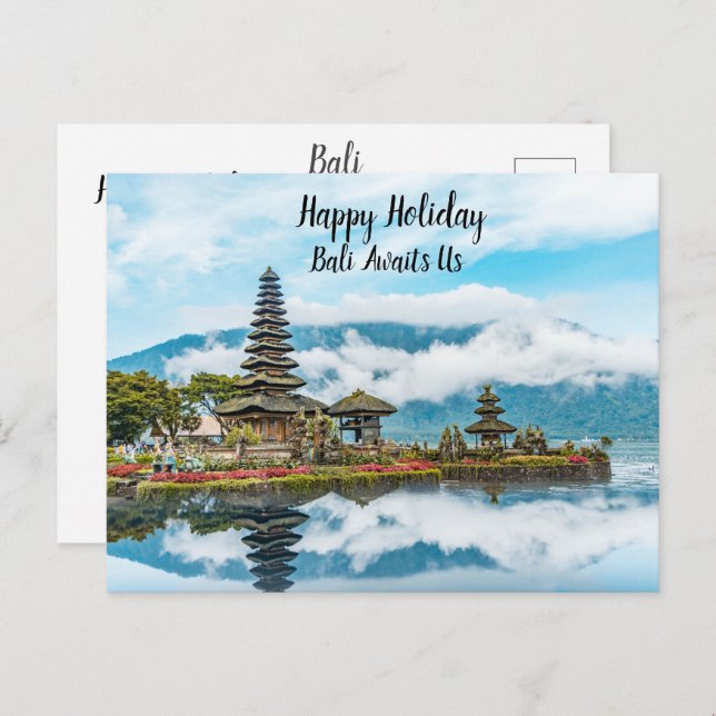 Bali vacation postcard vykort (Fram/baksida)
