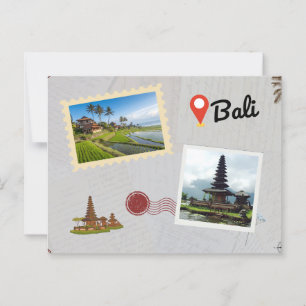 Bali-vykort: Tropical Paradise Travel Souvenir Vykort