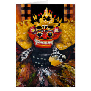 Balinese Barong Hälsningskort