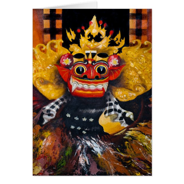 Balinese Barong Hälsningskort (Framsidan)