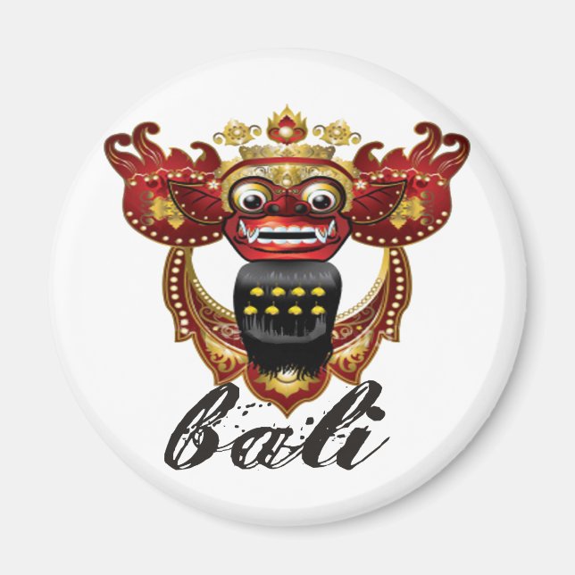 Balinese Barong Indonesia Souvenir Magnet (Framsidan)