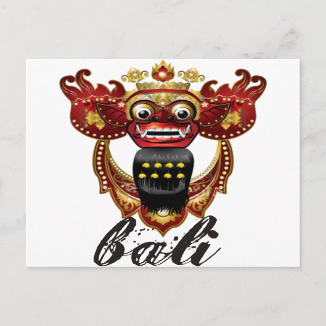 Balinese Barong Indonesia Souvenir Vykort (Framsida)