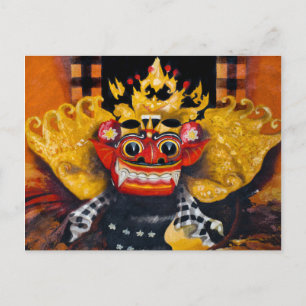 Balinese Barong Postcard Vykort