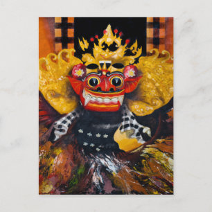Balinese Barong Postcard Vykort