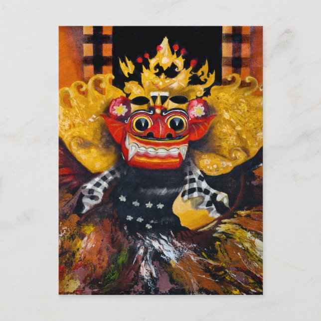 Balinese Barong Postcard Vykort (Framsida)