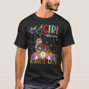 Balinese Cat precis en flicka som Kärlekar balines T Shirt