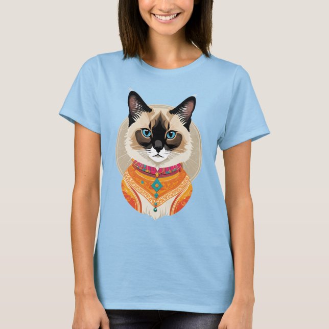 Balinese Cat T Shirt (Framsida)