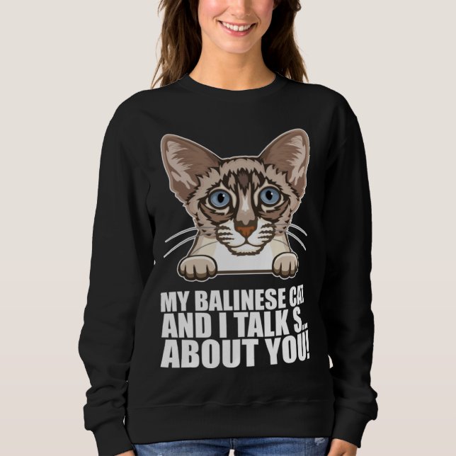 Balinese Dad  Balinese Mom  Balinese cats T Shirt (Framsida)