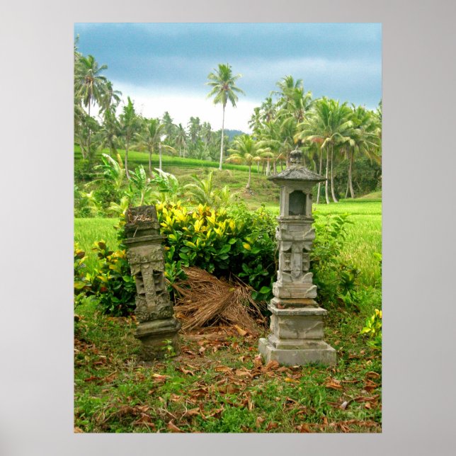 Balinese Fält Shrines Poster (Framsidan)