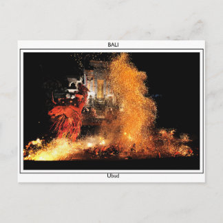 Balinese Fire Dancer Vykort