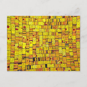 Balinese Glass Tile Art - Gult Vykort
